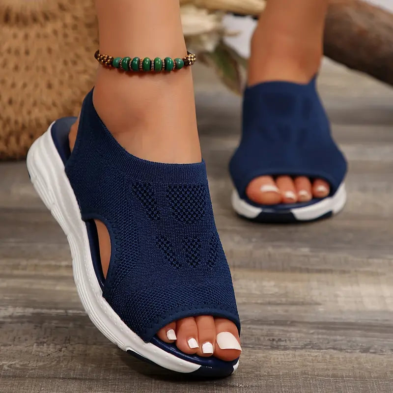 Sandales Orthopédiques Ultra-Confort en Bleu pour Femme - Respirantes, Antidérapantes et Stylées
