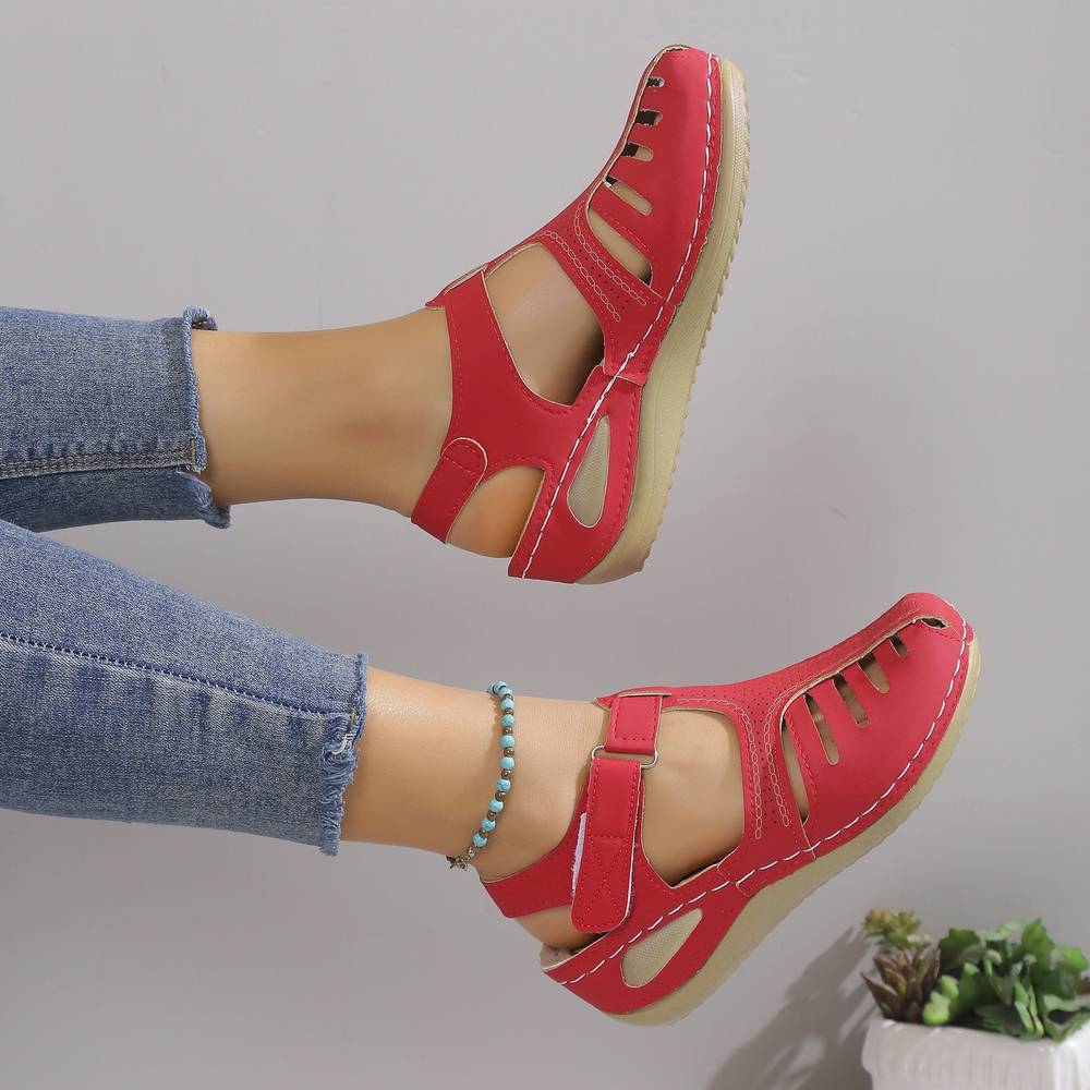 Sandales Orthopédiques Confort Plus Rouge - Équilibre Parfait entre Style et Bien-être