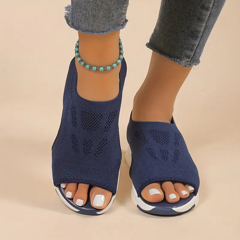 Sandales Orthopédiques Ultra-Confort en Bleu pour Femme - Respirantes, Antidérapantes et Stylées
