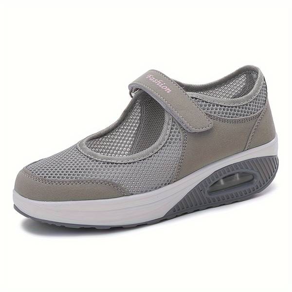 Chaussures Orthopédiques Grises à Scratch Confort Plus - Alliez Style et Bien-être