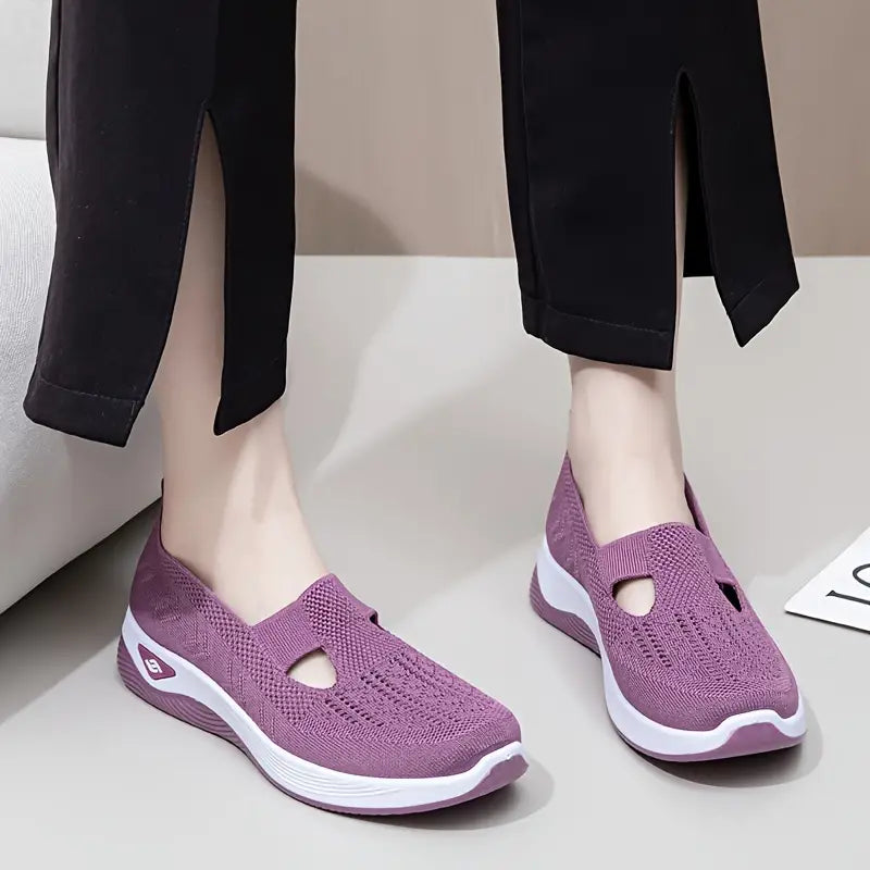 Chaussures Orthopédiques Confort Plus en Violet – Chaussures de Marche Légères et Respirantes