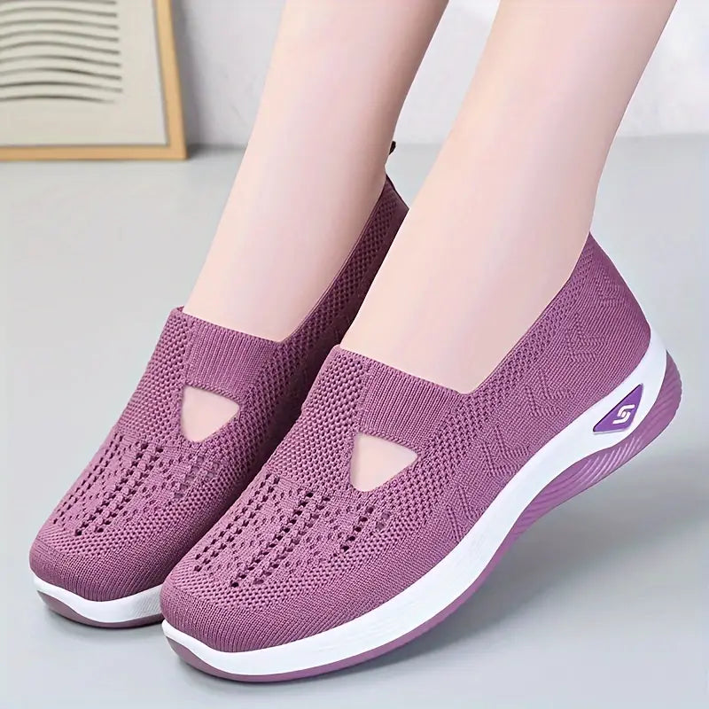 Chaussures Orthopédiques Confort Plus en Violet – Chaussures de Marche Légères et Respirantes