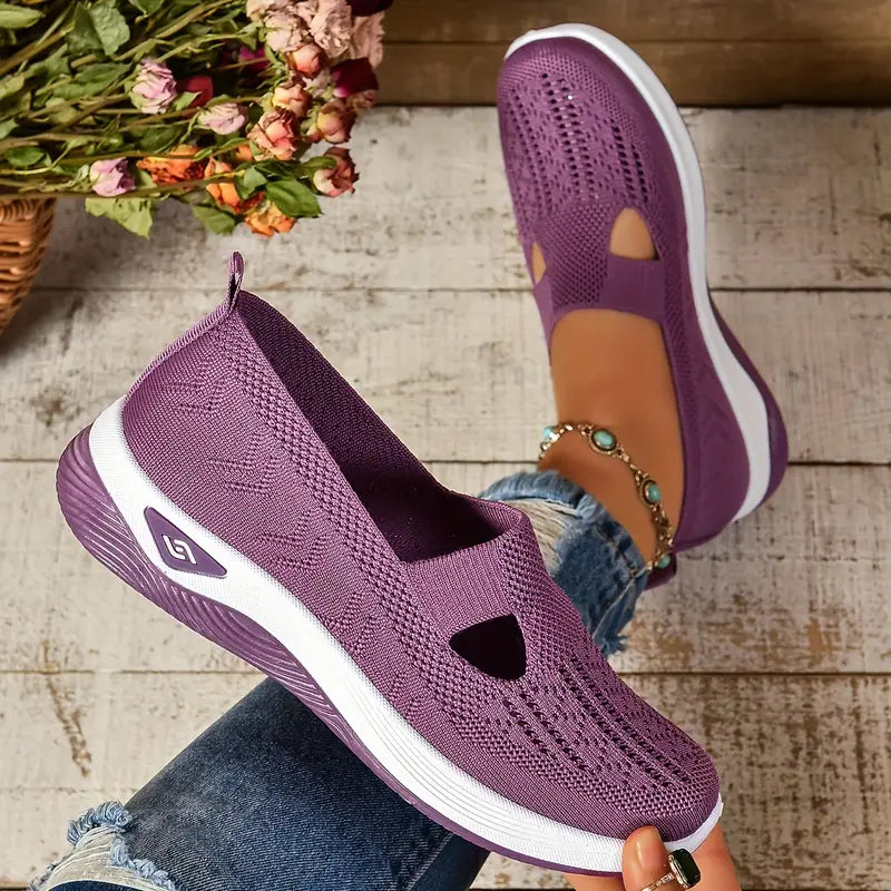 Chaussures Orthopédiques Confort Plus en Violet – Chaussures de Marche Légères et Respirantes
