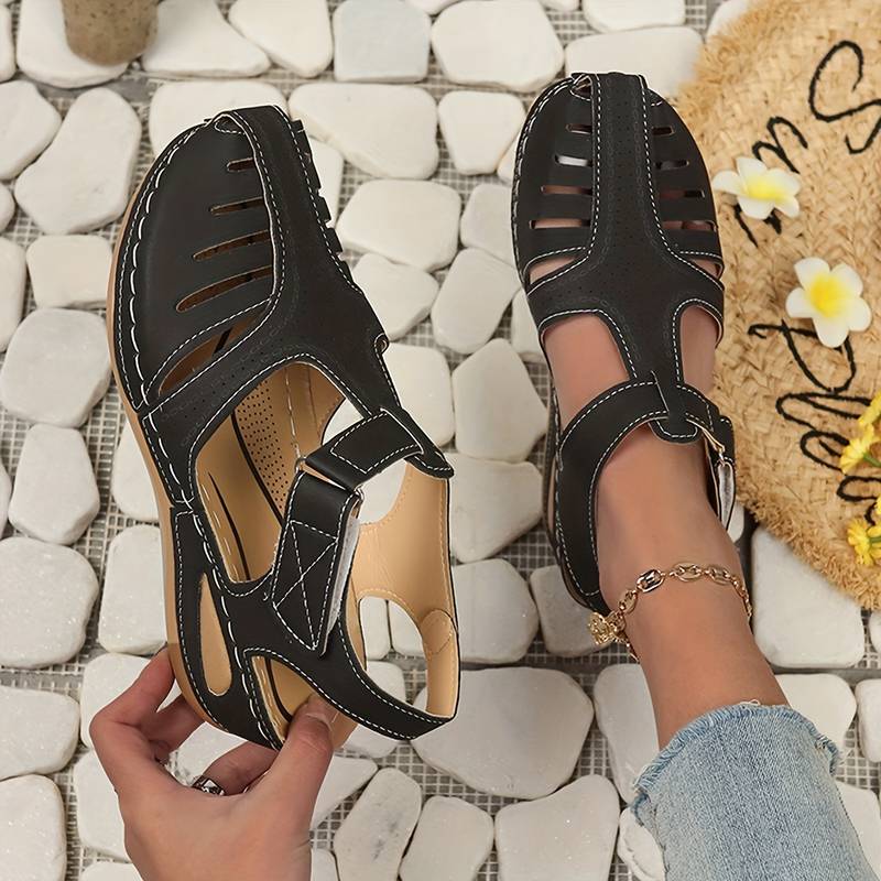 Sandales Orthopédiques Confort Plus Noires - Équilibre Parfait entre Style et Bien-être