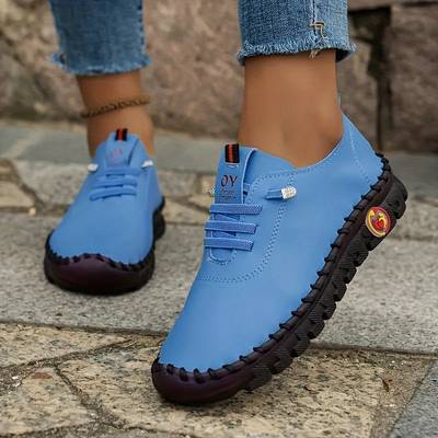 Chaussures de Marche Orthopédiques Flexibles en Bleu - Sneakers Confortables et Respirantes pour Femme