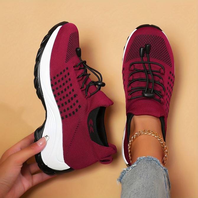 Baskets Orthopédiques Confort Sport Rouge - Performance et Style au Quotidien