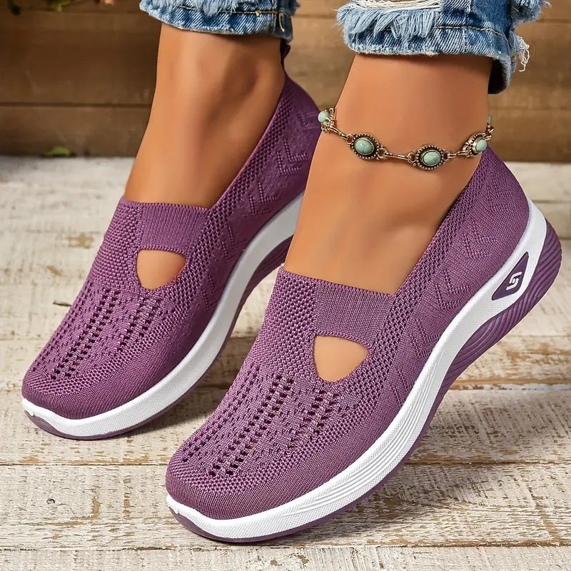 Chaussures Orthopédiques Confort Plus en Violet – Chaussures de Marche Légères et Respirantes