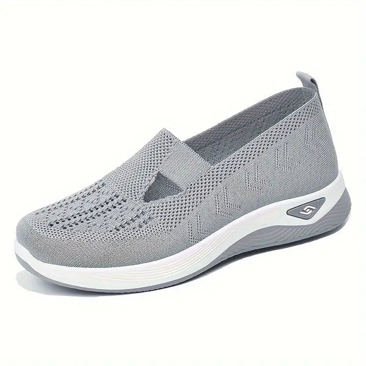 Chaussures Orthopédiques Confort Plus en Gris – Chaussures de Marche Légères et Respirantes