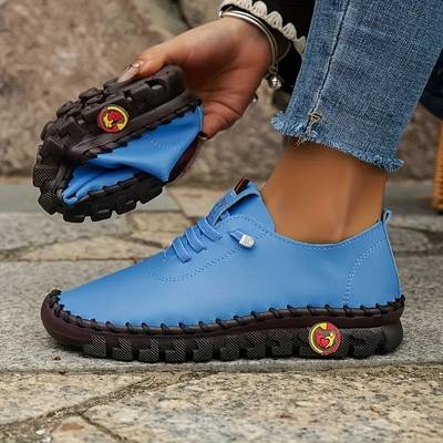 Chaussures de Marche Orthopédiques Flexibles en Bleu - Sneakers Confortables et Respirantes pour Femme