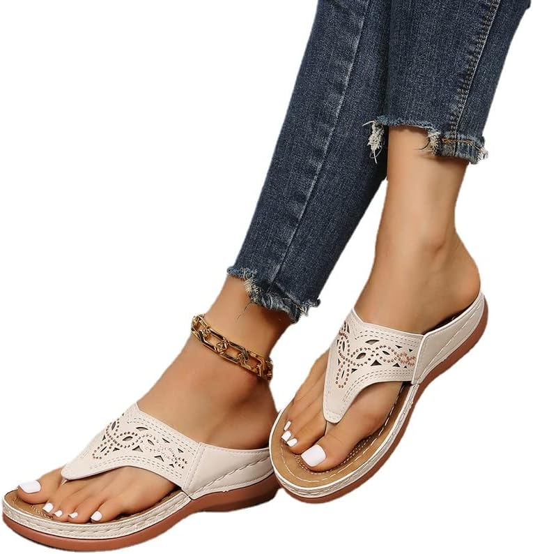 Sandales Orthopédiques Luxe Confort en Beige – Sandales de Marche Élégantes et Confortables