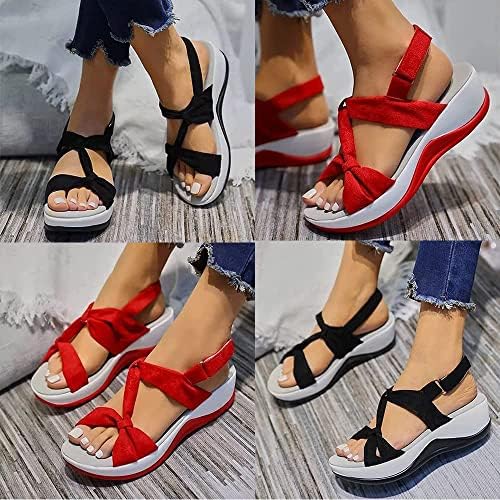 Sandales Orthopédiques Rouges à Plateforme pour Femmes - Confort et Soutien pour Vos Pieds