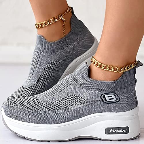 Baskets Orthopédiques Respirantes pour Femme - Confort et Style en Gris