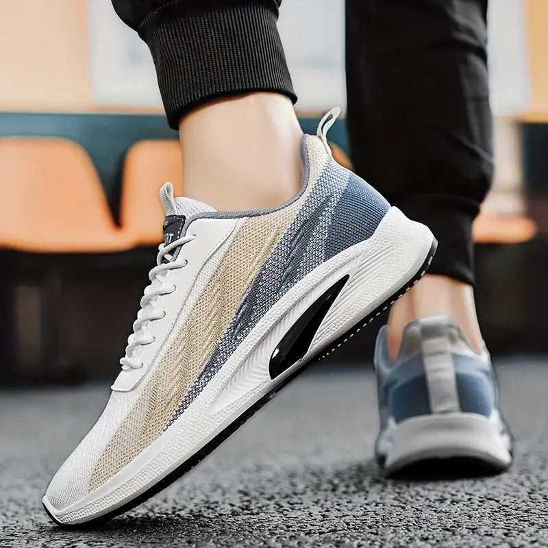 Baskets Homme Légères et Respirantes – Confort Optimal pour la Marche - Blanc