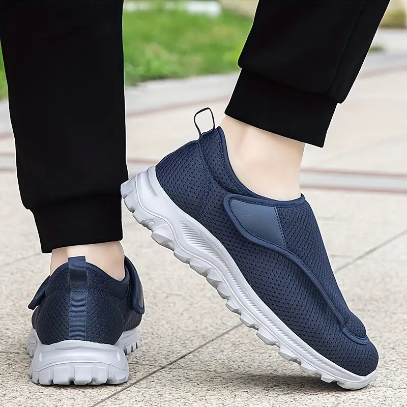 Baskets Orthopédiques Respirantes pour Homme en Bleu - Confort et Maintien Optimal