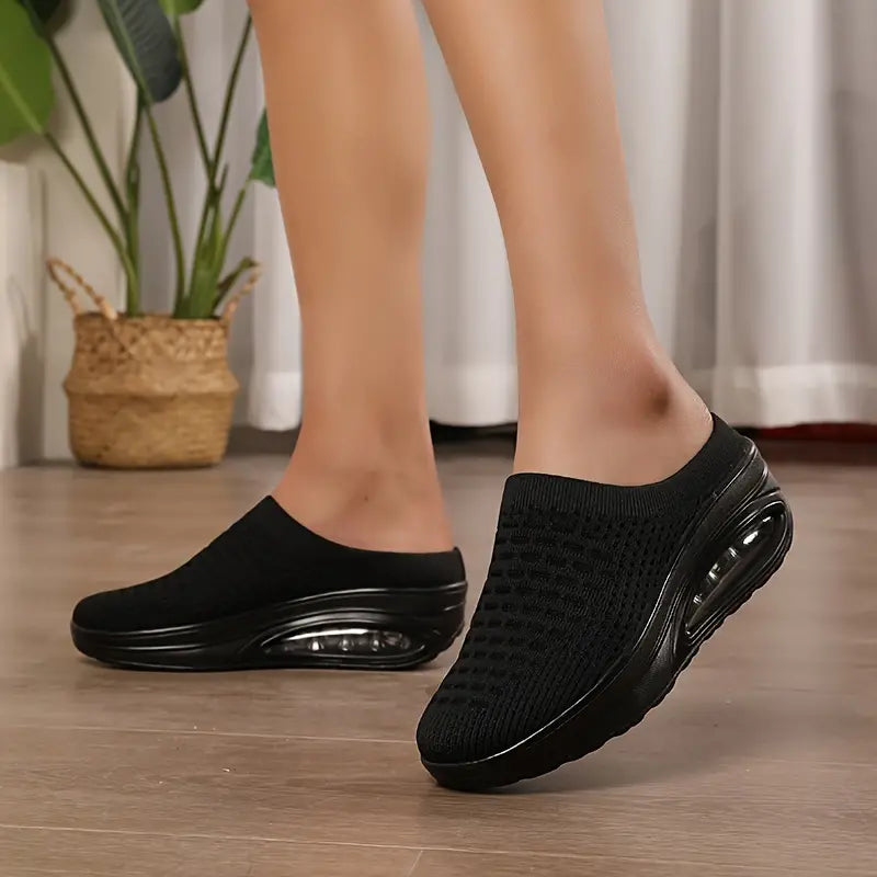 Chaussures Noires Respirantes avec Semelle Air Cushion - Confort et Légèreté