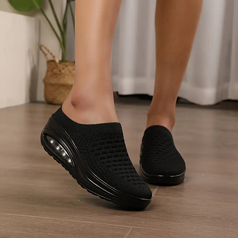 Chaussures Noires Respirantes avec Semelle Air Cushion - Confort et Légèreté