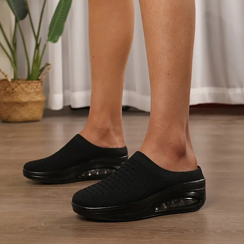 Chaussures Noires Respirantes avec Semelle Air Cushion - Confort et Légèreté