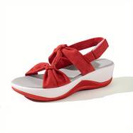 Sandales Orthopédiques Rouges à Plateforme pour Femmes - Confort et Soutien pour Vos Pieds