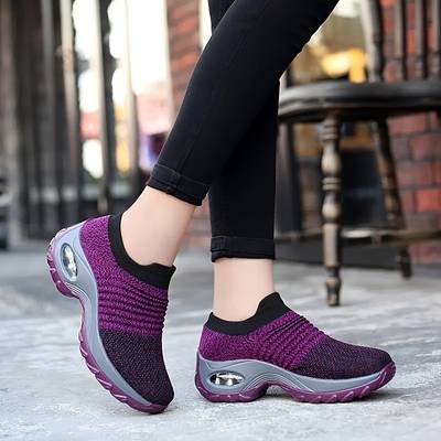 Baskets Orthopédiques Violettes pour Femmes avec Coussin d'Air - Performance et Élégance