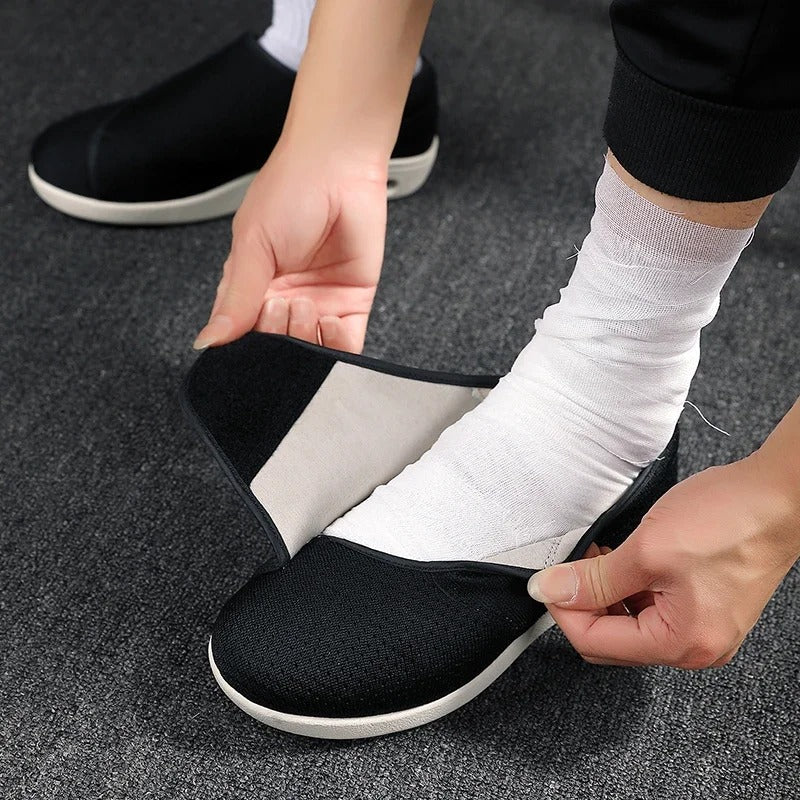 Chaussons Orthopédiques pour Diabétiques Confort Flex Blanc - Bien-être et Protection à la Maison