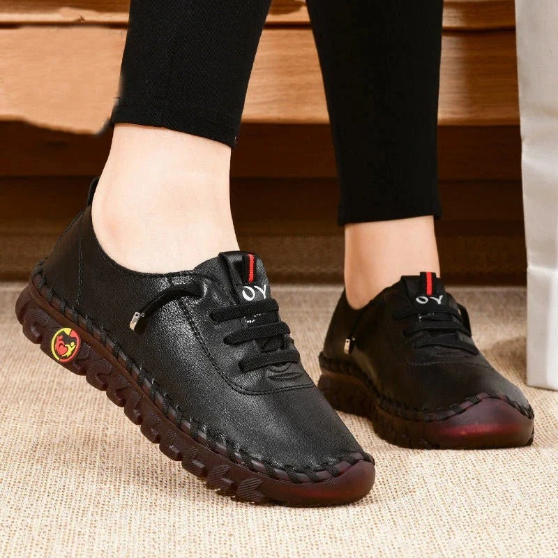 Chaussures de Marche Orthopédiques Flexibles en Noir - Sneakers Confortables et Respirantes pour Femme
