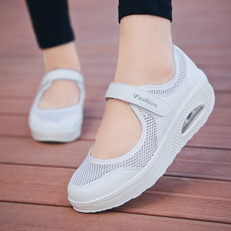 Chaussures Orthopédiques Blanches à Scratch Confort Plus - Alliez Style et Bien-être