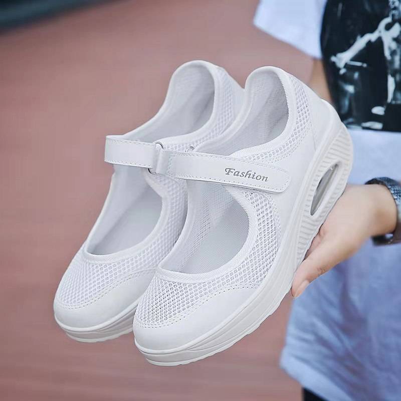 Chaussures Orthopédiques Blanches à Scratch Confort Plus - Alliez Style et Bien-être