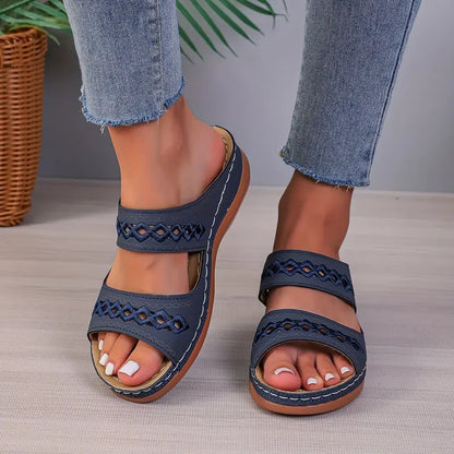 Sandales Orthopédiques Élégance Confort en Bleu – Sandales de Marche Légères et Stylées