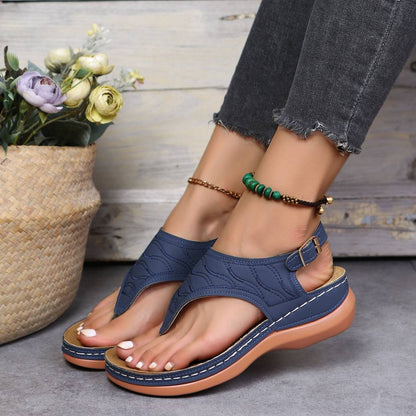 Sandales Orthopédiques Légères et Élégantes en Bleu - Tongs Confortables avec Boucle Réglable