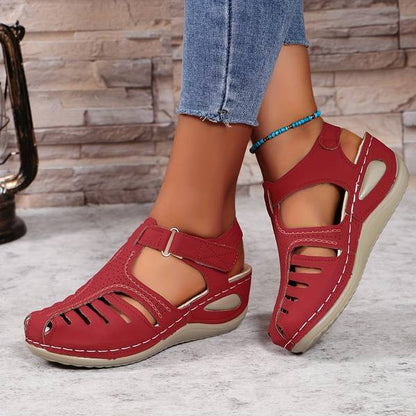 Sandales Orthopédiques Confort Plus Rouge - Équilibre Parfait entre Style et Bien-être
