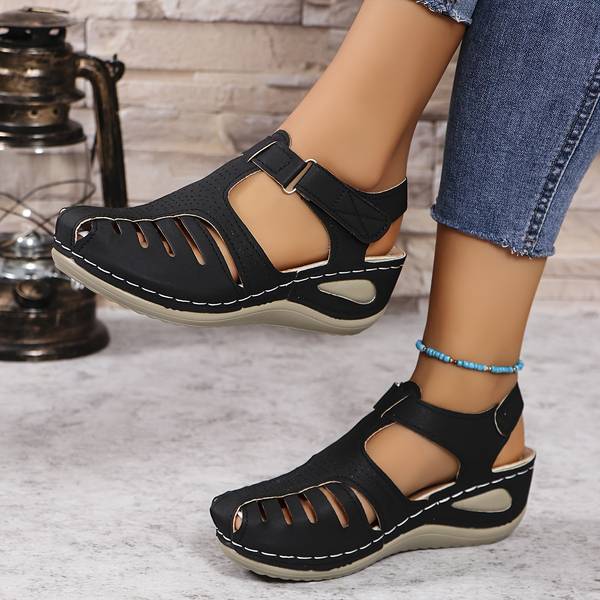 Sandales Orthopédiques Confort Plus Noires - Équilibre Parfait entre Style et Bien-être