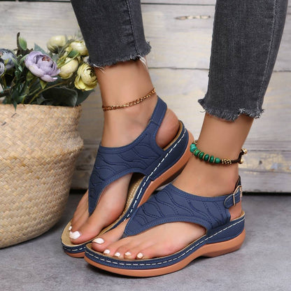 Sandales Orthopédiques Légères et Élégantes en Bleu - Tongs Confortables avec Boucle Réglable