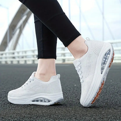Baskets Orthopédiques Femme Confort Respirant Semelle Air - Blanc