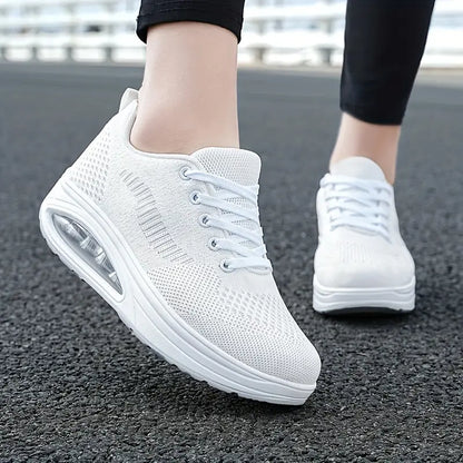 Baskets Orthopédiques Femme Confort Respirant Semelle Air - Blanc