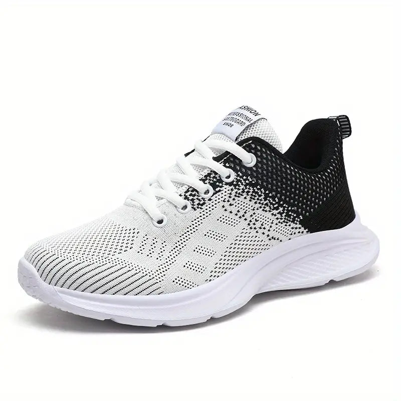 Baskets Orthopédiques Blanches et Noires Respirantes - Confort et Soutien