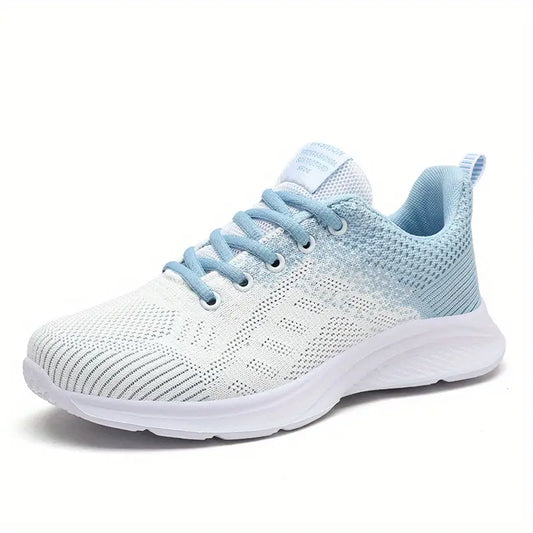 Baskets Orthopédiques Femme Bleu Sport - Maintien Intégral à Lacets - Ultra-Légères & Respirantes