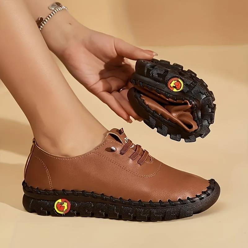 Chaussures de Marche Orthopédiques Flexibles en Marron - Sneakers Confortables et Respirantes pour Femme