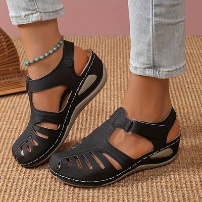 Sandales Orthopédiques Confort Plus Noires - Équilibre Parfait entre Style et Bien-être