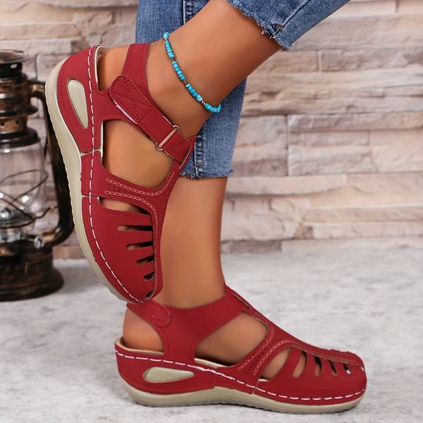 Sandales Orthopédiques Confort Plus Rouge - Équilibre Parfait entre Style et Bien-être