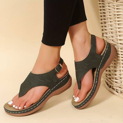 Sandales Orthopédiques Légères et Élégantes en Vert - Tongs Confortables avec Boucle Réglable
