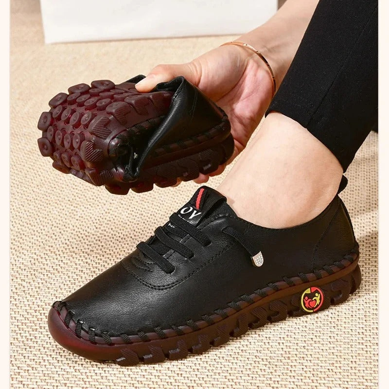 Chaussures de Marche Orthopédiques Flexibles en Noir - Sneakers Confortables et Respirantes pour Femme