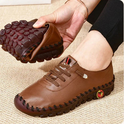 Chaussures de Marche Orthopédiques Flexibles en Marron - Sneakers Confortables et Respirantes pour Femme