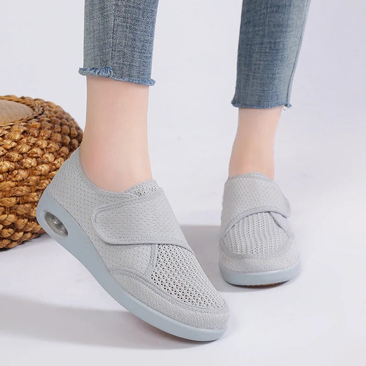 Chaussons orthopédiques confort quotidien gris – Semelle souple et maintien sécurisé | Orthoshoes